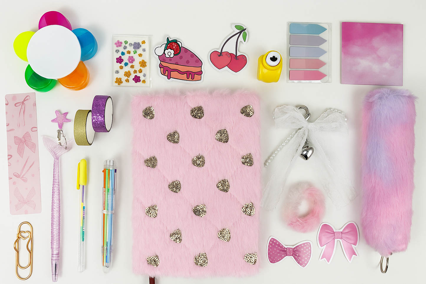 Pink Fluffy Dreams Stationery Bundle